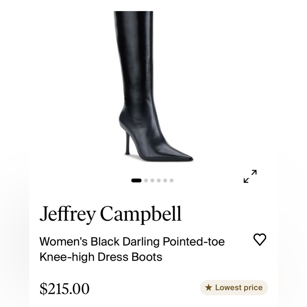 Jeffrey Campbell Darlings Boot Black size 7
